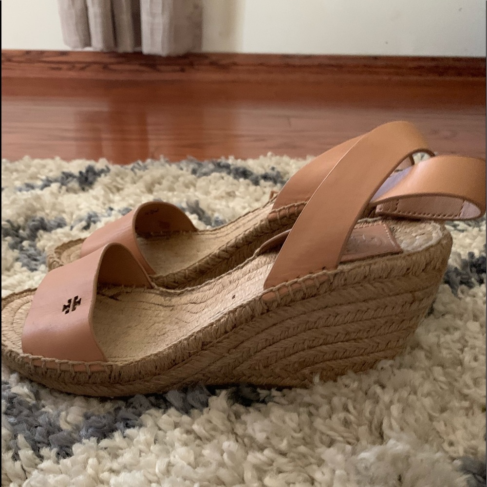 Tory Burch cross ankle strap wedge sandals